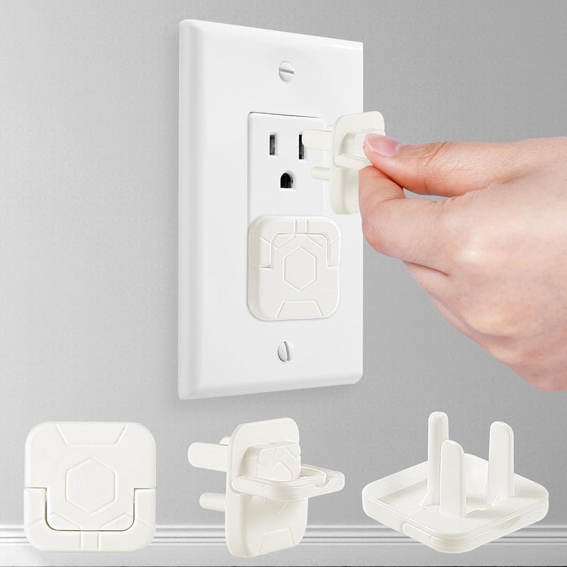 CharmFields Store Outlet Covers Baby Proofing, 60 Pack Child Proof Plug Socket Covers Electric Plug Protectors Safety Caps with Hidden Pull Handle, for US 3-Prong, Classic - Image 1